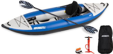Sea Eagle 300X Explorer Inflatable Kayak in blue and white