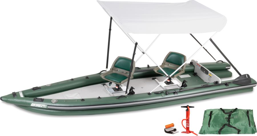 Sea Eagle SFK16 FishSkiff Inflatable Fishing Boat with canopy