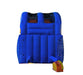 Blue inflatable slide back view