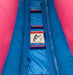 Waterslide steps and warning label